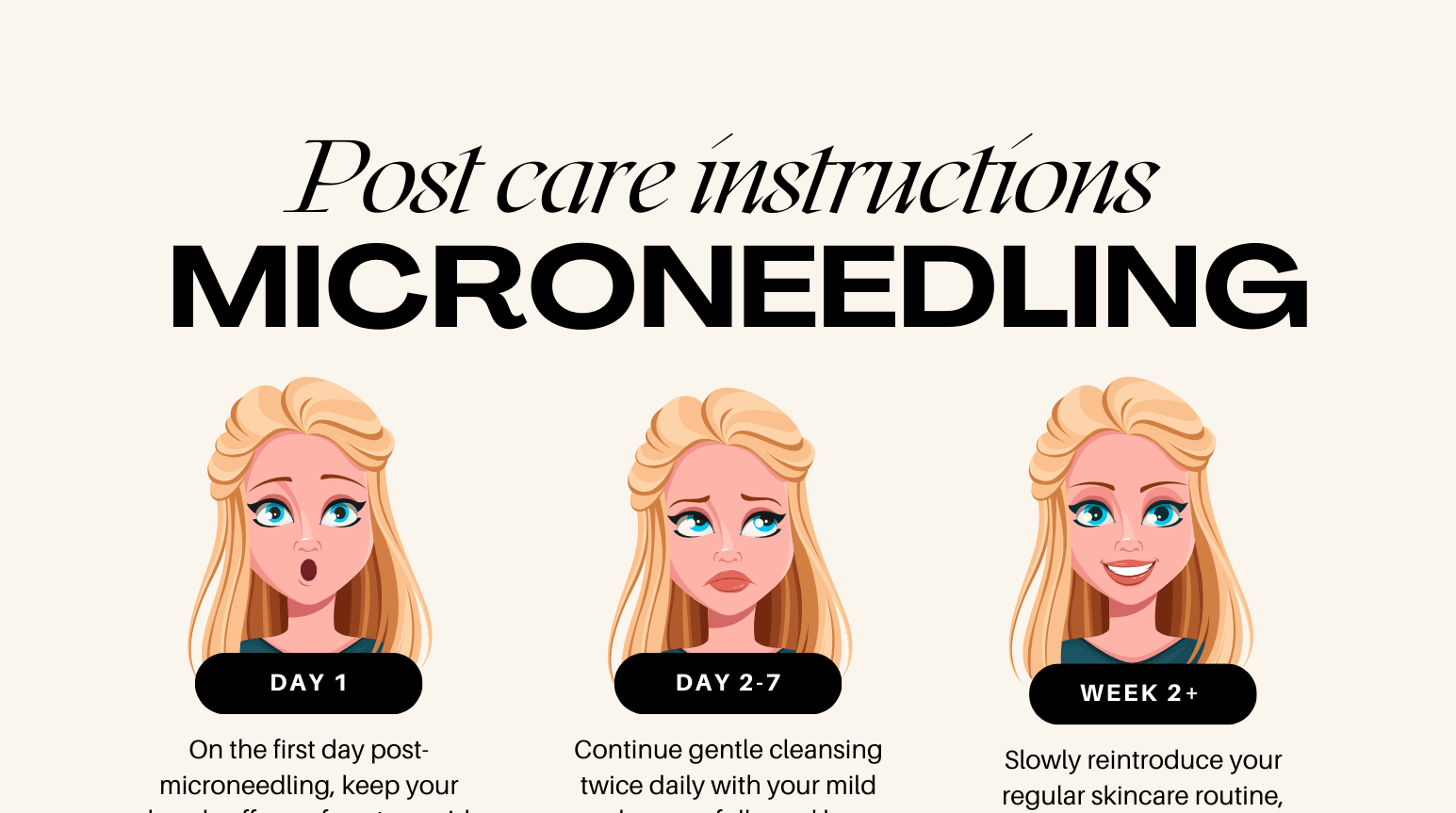 Microneedling post care instructions