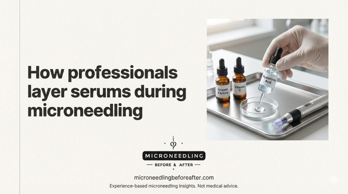 How Professionals Layer Serums During Microneedling