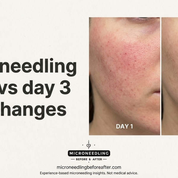 Microneedling Day 1 Vs Day 3 Skin Changes