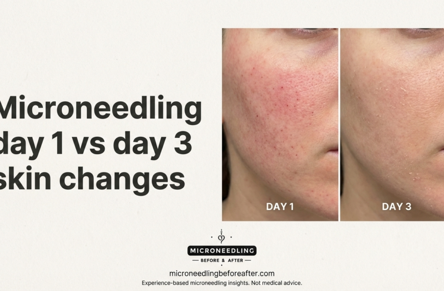 Microneedling Day 1 Vs Day 3 Skin Changes