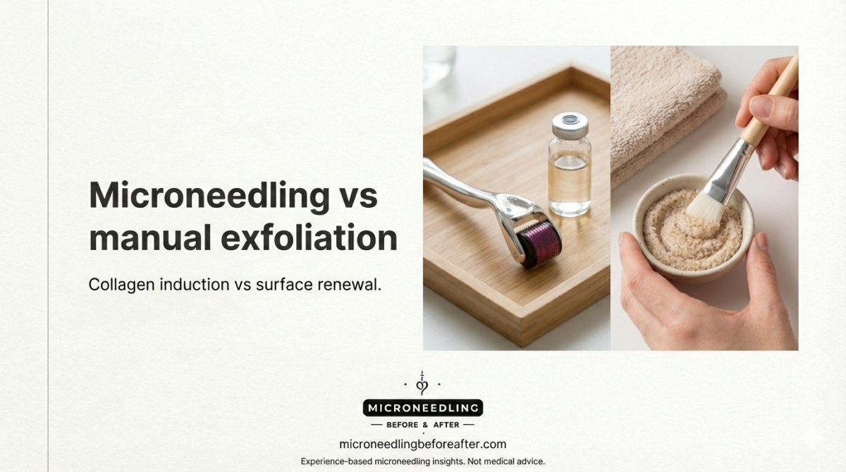 Microneedling Vs Manual Exfoliation