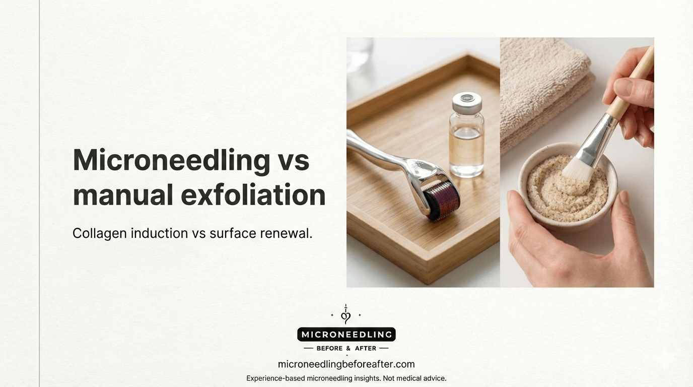 Microneedling Vs Manual Exfoliation
